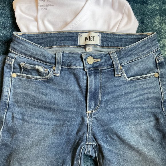 PAIGE Verdugo Crop Skinny Jean in Lenya Distressed - Picture 6 of 9